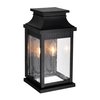 Cwi Lighting Milford 2 Light Outdoor Black Wall Lantern 0418W7S-2